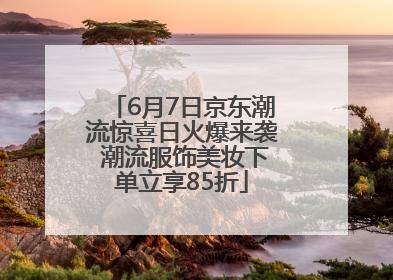 6月7日京东潮流惊喜日火爆来袭 潮流服饰美妆下单立享85折